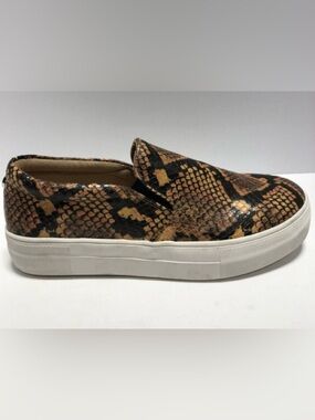Snake Print Slip-On Sneakers